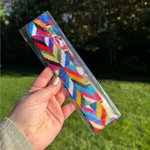 Colorful Geometric Patterned Headband/Scarf/Twilly